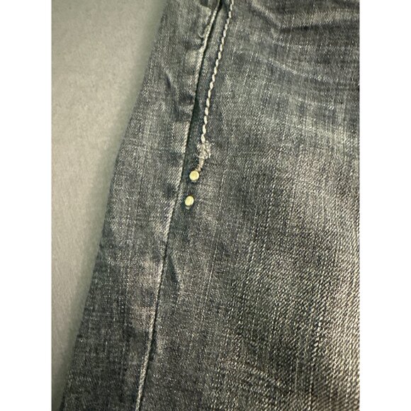Yaso Mens Straight Leg Distressed Denim Jeans Size 30 Gray With Back Pocket Desi - Picture 4 of 7